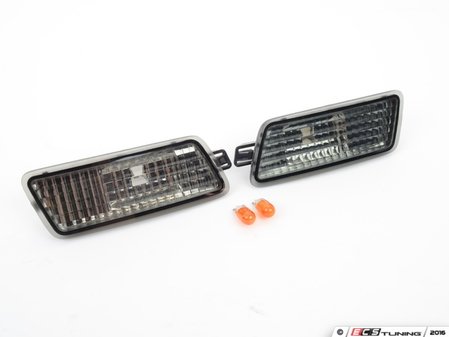 ES#2807965 - 3411411PXBVS - Front Bumper Side Marker Set - Smoked - Includes the left & right side - Depo - Audi