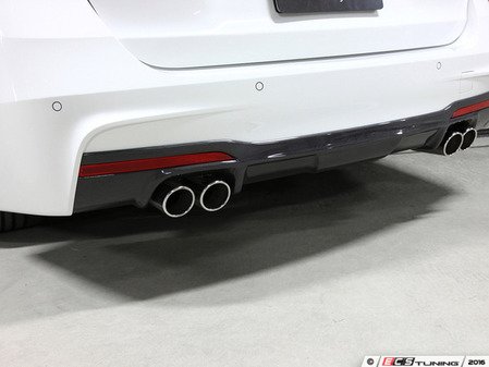 ES#3175932 - 3108-23021 - Carbon Fiber Rear Diffuser - Quad Exhaust - Individualize your BMW's looks with this carbon fiber rear diffuser - 3D Design - BMW