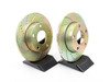 ES#522231 - GD909 - Rear Slotted & Dimpled Brake Rotors - Pair (245x10) - Upgrade to a slotted / dimpled rotor for improved braking - EBC - Audi Volkswagen