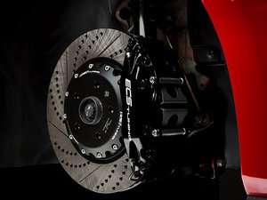 ES#3129771 - 011219ECS01-03KT - Front Big Brake Kit - Stage 3 - 2-Piece Cross-Drilled & Slotted Rotors (352x32) - (NO LONGER AVAILABLE) - Featuring ECS 4-piston brake calipers, caliper brackets, EBC Redstuff pads, drilled and slotted semi-floating two-piece rotors, Exact-Fit stainless steel lines and hardware - ECS - 