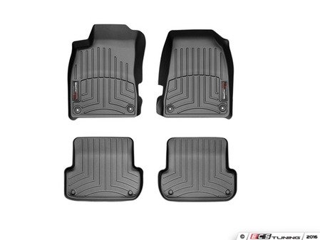 ES#2984769 - 441941KT - FloorLiner DigitalFit Set - Black - Laser measured for perfect fitment and ultimate protection against moisture and debris - WeatherTech - Audi