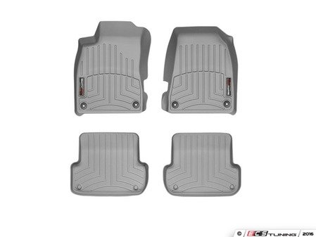 ES#2986498 - 46194-1-2kt - FloorLiner DigitalFit Set - Grey - Laser measured for perfect fitment and ultimate protection against moisture and debris - WeatherTech - Audi