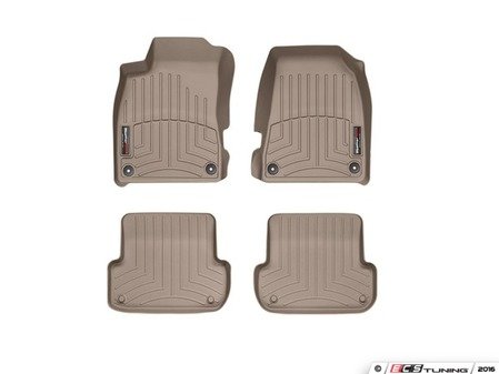 ES#2986497 - 45194-1-2kt - FloorLiner DigitalFit Set - Tan - Laser measured for perfect fitment and ultimate protection against moisture and debris - WeatherTech - Audi