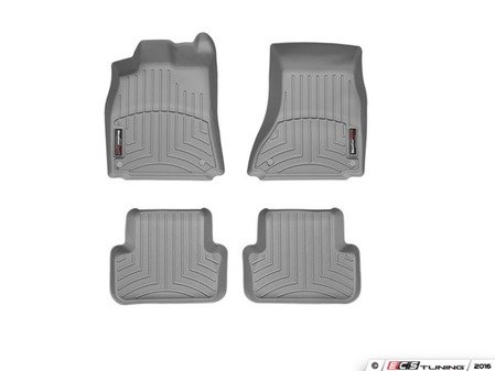 ES#3194636 - 46212KT - FloorLiner DigitalFit - Set - Grey - Laser measured for perfect fitment and ultimate protection against moisture and debris - WeatherTech - Audi