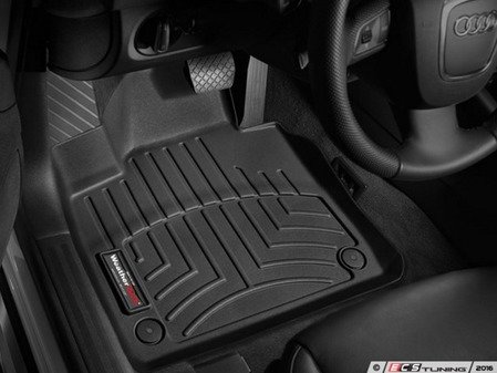ES#2837618 - 442181 - Front FloorLiner DigitalFit - Black - Laser measured for perfect fitment and ultimate protection against moisture and debris - WeatherTech - Audi