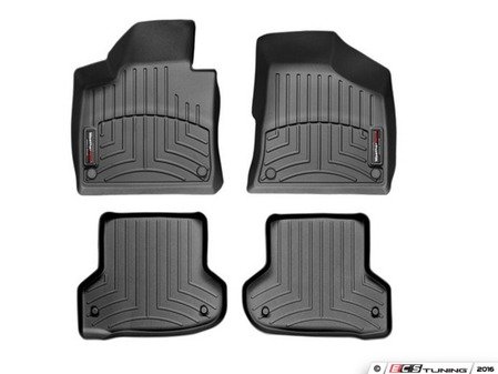 ES#3194699 - 442181KT - FloorLiner DigitalFit Set - Black - Laser measured for perfect fitment and ultimate protection against moisture and debris - WeatherTech - Audi