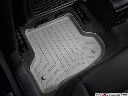 ES#2837951 - 462182 - Rear FloorLiner DigitalFit - Grey - Laser measured for perfect fitment and ultimate protection against moisture and debris - WeatherTech - Audi