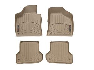 ES#3194701 - 452181KT - FloorLiner DigitalFit Set - Tan - Laser measured for perfect fitment and ultimate protection against moisture and debris - WeatherTech - Audi