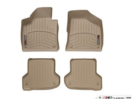 ES#3194701 - 452181KT - FloorLiner DigitalFit Set - Tan - Laser measured for perfect fitment and ultimate protection against moisture and debris - WeatherTech - Audi