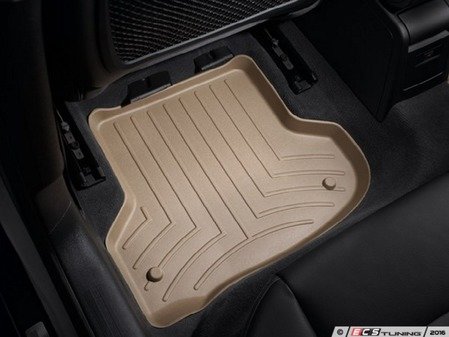 ES#2837789 - 452182 - Rear FloorLiner DigitalFit - Tan - Laser measured for perfect fitment and ultimate protection against moisture and debris - WeatherTech - Audi