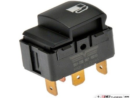 ES#3189992 - 901-590 - Fuel Door Release Switch - Satin Black - Button for fuel door operation found in driver's door panel - Dorman - Volkswagen