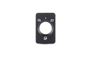 ES#370619 - 4B0959557AB98 - exterior mirror switch trim - satin black - Identifies the position of the mirror switch - Genuine Volkswagen Audi - Audi