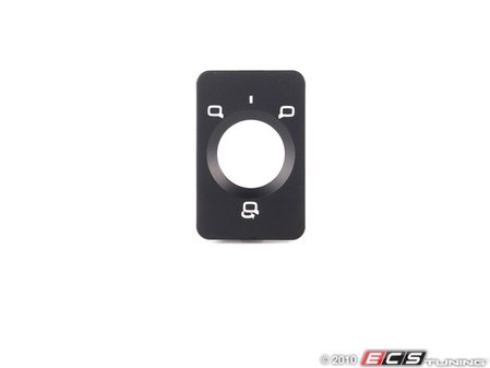 ES#370619 - 4B0959557AB98 - exterior mirror switch trim - satin black - Identifies the position of the mirror switch - Genuine Volkswagen Audi - Audi