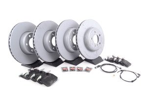 ES#3184227 - 341167922231KT - Front & Rear Brake Service Kit - Featuring Zimmermann rotors and TRW pads - Assembled By ECS - BMW