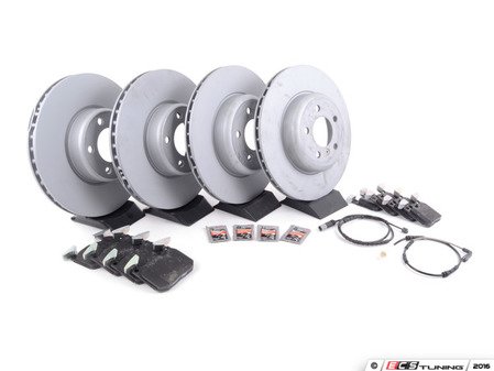 ES#3184227 - 341167922231KT - Front & Rear Brake Service Kit - Featuring Zimmermann rotors and TRW pads - Assembled By ECS - BMW