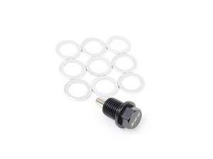 ES#3187654 - 001196ECS01-02 - Magnetic Oil Drain Plug - With 10 Aluminum Washers  - Capture harmful particles to prevent wear. M14x1.5 - ECS - Audi Volkswagen MINI Porsche