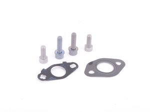 ES#3176168 - 06D145735BKT - Turbo Oil Line Install Kit (Return)  - Consists of necessary gaskets and hardware for a complete oil return line install - Assembled By ECS - Audi
