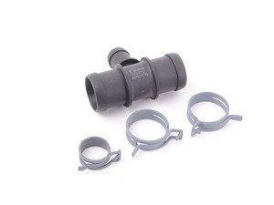 ES#3176255 - N90692901KT - Coolant T Connector Kit - Connects lower radiator hose to expansion tank - Includes clamps - Assembled By ECS - Audi