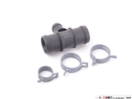 ES#3176255 - N90692901KT - Coolant T Connector Kit - Connects lower radiator hose to expansion tank - Includes clamps - Assembled By ECS - Audi