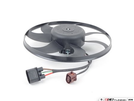ES#3143148 - 1K0959455DL - Primary Fan Assembly - 360mm (Red 2-Pin Connector Housing) - Larger of the two cooling fans found behind the radiator - OSSCA - Audi Volkswagen