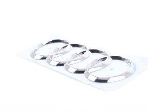 ES#2955317 - 8V08537422ZZ - Audi Rings Emblem - Chrome - Front chrome Audi rings emblem located on the hood - Genuine Volkswagen Audi - Audi