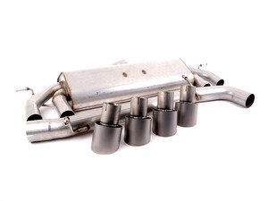 ES#3146147 - VWR21G70RNV - MK7 Golf R VWR Cup Edition Cat-Back Exhaust System - Non-Resonated - Non-resonated, non-valved 3" stainless steel construction with quad titanium exhaust tips - Racingline - Volkswagen