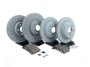 ES#2778070 - 23042108121KT - Front & Rear Brake Service Kit - Sport  - Featuring Genuine Mercedes-Benz Rotors And Pads - Genuine Mercedes Benz - Mercedes Benz
