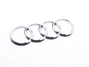 ES#1904692 - 8P0853742A2ZZ - Front Audi Rings Emblem - Chrome - Restore that factory look with a new Audi emblem  - Genuine Volkswagen Audi - Audi