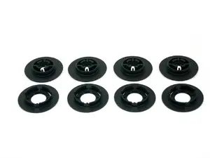Round Floor Mat Securing Hardware Set - Black