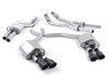 ES#2827564 - SSXAU447 - Cat-Back Exhaust System - Resonated Valvesonic - 2.76" stainless steel with Quad 100mm black Cerakote tips - Milltek Sport - Audi