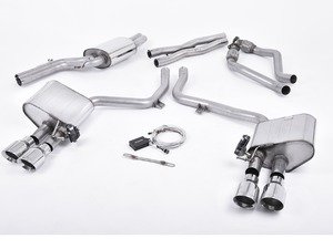 ES#2827524 - SSXAU407 - Cat-Back Exhaust System - Valvesonic - 2.37" stainless steel with quad 100mm polished tips - Milltek Sport - Audi