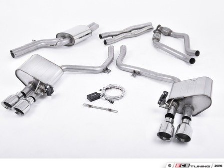 ES#2827524 - SSXAU407 - Cat-Back Exhaust System - Valvesonic - 2.37" stainless steel with quad 100mm polished tips - Milltek Sport - Audi