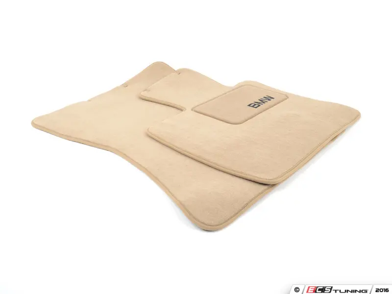 IKON MOTORSPORTS Beige Nylon Floor Mats Liner For BMW F10 5-Series Sedan 2011-2016 (4PC Set)