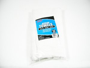 ES#11603 - 85-736 - White Terry Cloth Shop Towels - 12 Pieces - (NO LONGER AVAILABLE) - Package of 12) 14x17 white terry cloths - S.M. Arnold - 