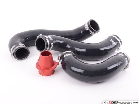 ES#3194672 - 018325ECS01KT2 - Silicone Charge Pipe Set - Includes oversized silicone pipes from the turbo outlet to the throttle body - ECS - Audi