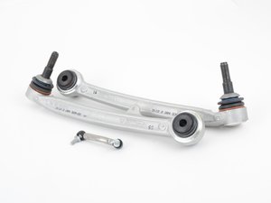 ES#3194898 - 31122284529KT - Front Lower M Control Arm Upgrade kit - The same control arms found on the M3! Adds -0.5 degrees of camber for improved response and handling. Kit replaces both front rear arms and headlight level sensor. - Genuine BMW - BMW