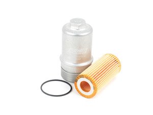ES#3137379 - 005887ECS01KT2 - Billet Aluminum Oil Filter Housing Hook-Up - Silver Anodized  - Includes free Hengst Oil Filter with purchase of ECS Billet Oil Filter Housing - Limited time only! - Assembled By ECS - Audi