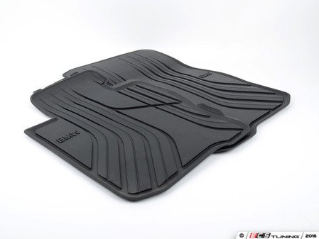 ES#2728384 - 51472285310 - BMW Base Line Rubber Floor Mats - Front - Black/Black rubber floor mats - Genuine BMW - BMW