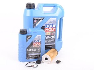 ES#3200156 - 11428570590KT17 - MINI Liqui Moly 5w-30 Oil Service Kit Gen 3 2.0L - With ECS Magnetic Drain Plug - All in one service for your MINI - Assembled By ECS - MINI