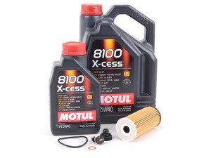 ES#3200159 - 11428570590KT18 - MINI Motul 8100 X-Cess 5w-40 Oil Service Kit Gen 3 2.0L - With ECS Magnetic Drain Plug - All in one service for your MINI - Assembled By ECS - MINI
