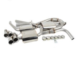 ES#2827371 - SSXAU242 - Cat-Back Exhaust System - Resonated - 2.76" stainless steel with quad GT80 polished tips - Milltek Sport - Audi