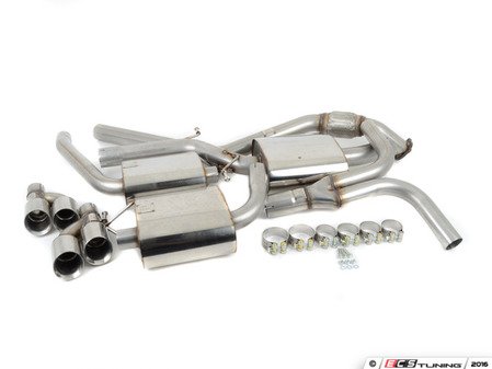 ES#2827371 - SSXAU242 - Cat-Back Exhaust System - Resonated - 2.76" stainless steel with quad GT80 polished tips - Milltek Sport - Audi