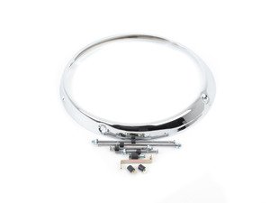 ES#2598376 - 90163110204 - Chrome Headlamp Retaining Ring - Priced Each - Headlamp ring for H1-style headlamps - Two required - URO - Porsche