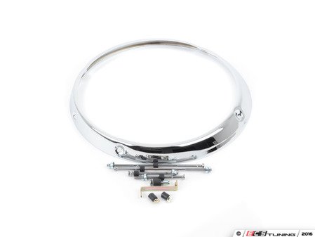 ES#2598376 - 90163110204 - Chrome Headlamp Retaining Ring - Priced Each - Headlamp ring for H1-style headlamps - Two required - URO - Porsche