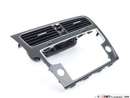 ES#2968725 - 5GM819728EDAR - Air vent - Center - Vent found nearest the radio in the dashboard. Black/Aluminum/satin black - Genuine Volkswagen Audi - Volkswagen