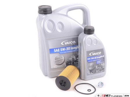 ES#3142242 - CVCAECOKT -  Economy Oil Service Kit - Includes Hengst oil filter and Vaico 5w-30 oil - Assembled By ECS - Audi Volkswagen