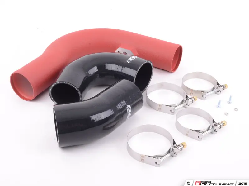ECS - 009037ECS08-02 - High Flow Throttle Pipe Kit - Wrinkle Red