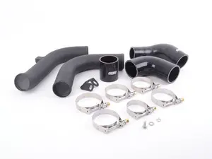 High Flow Turbo Outlet Pipe Kit - Wrinkle Black