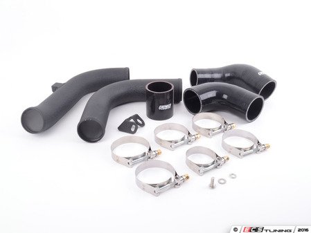 ES#4620664 - 036632LA02-01KT - MK8 GTI Intercooler Charge Pipe Kit - Wrinkle Black  - Gain up to +10 WHP and +10 Ft/lbs of torque with our complete Intercooler Charge Pipe Upgrade Kit! - ECS - Volkswagen