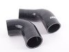 ES#4620664 - 036632LA02-01KT - MK8 GTI Intercooler Charge Pipe Kit - Wrinkle Black  - Gain up to +10 WHP and +10 Ft/lbs of torque with our complete Intercooler Charge Pipe Upgrade Kit! - ECS - Volkswagen